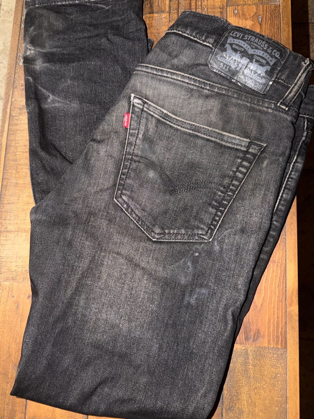 Levi's Men's Washed Black Slim Straight Jeans